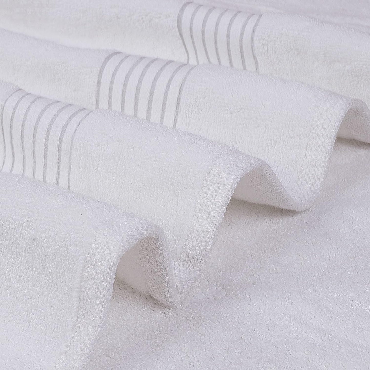 Pure Bedding Towels 4 Pack Bath Towels Set, (27 x 54 Inches) 100% Ring Spun Cotton, Quick Dry, Highly Absorbent, Soft Feel Towels, Perfect for Daily Use