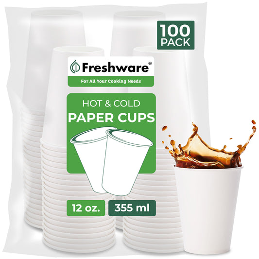 CP-P12X100   |   Paper Cups with No Lids | 12oz | 100pk