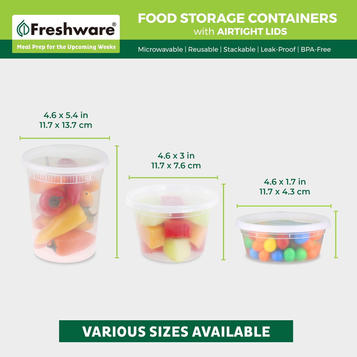 Deli | Round | 8 - 16 - 32 oz | 60 Pack