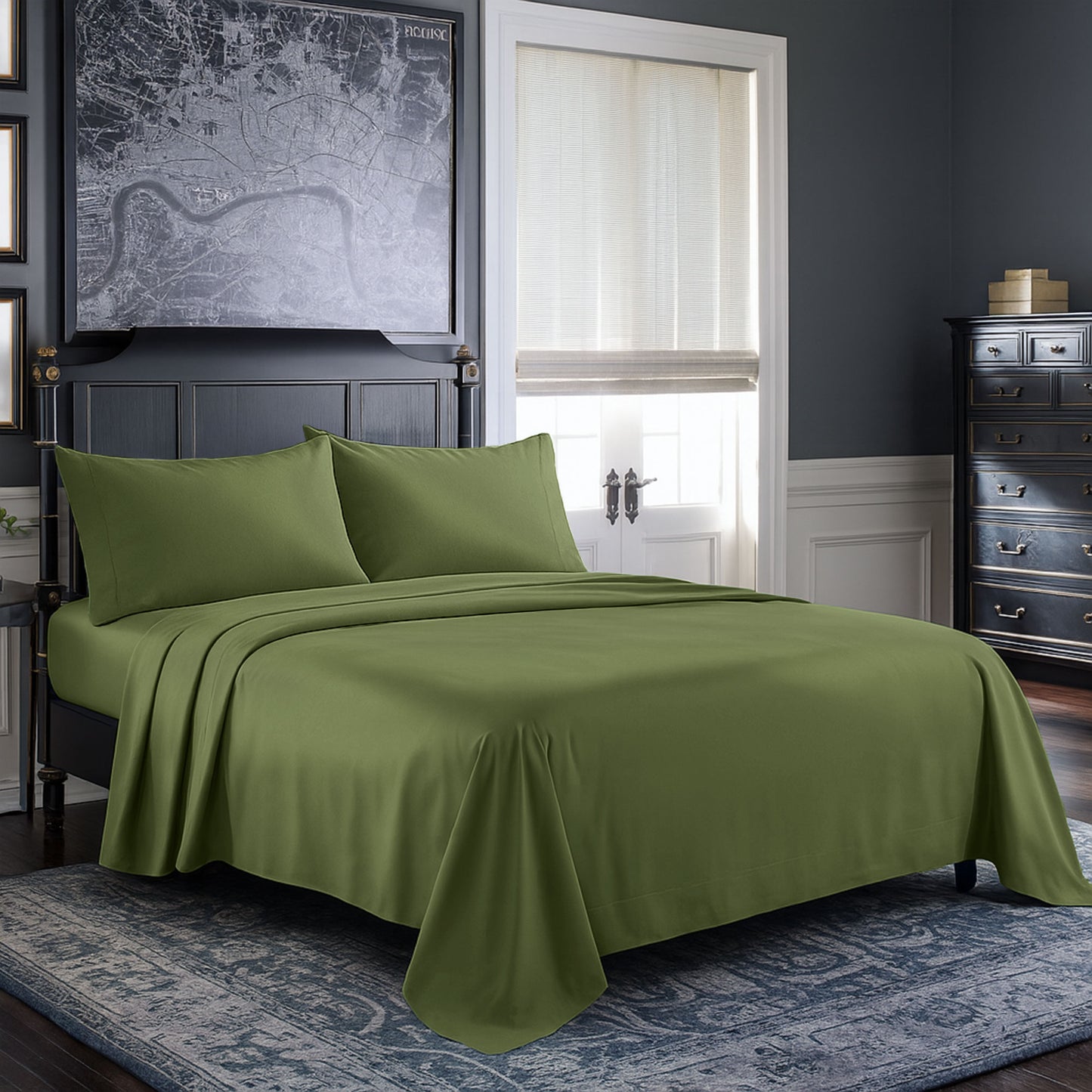 VF Sheets | Twin | Heather Olive Green